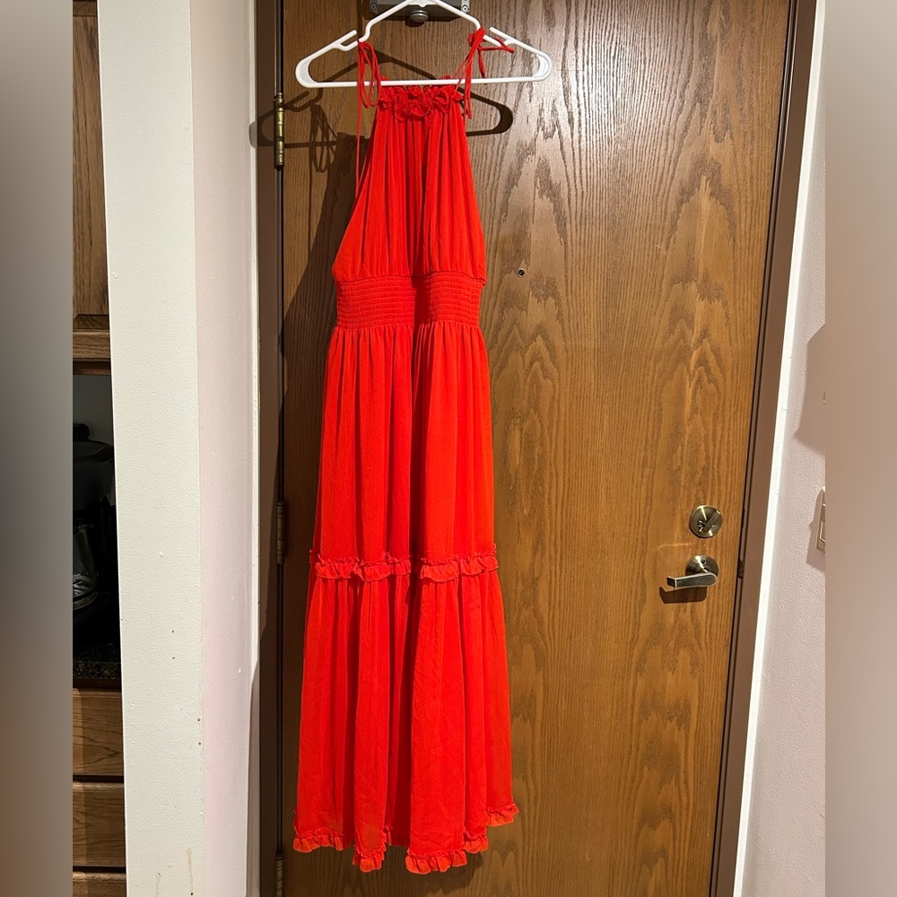 Banana Republic red maxi dress